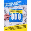 Socket Blocker 1.875 in. W X 4 in. L Clear High Strength Mask and Peel 6 pk, 6PK 1001619